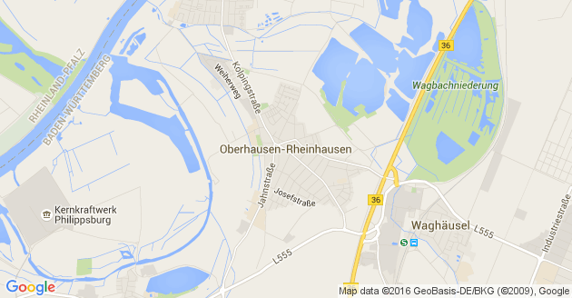 Karte Oberhausen Rheinhausen