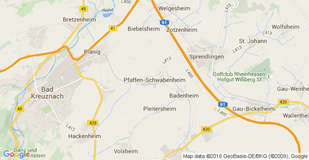 Karte Pfaffen Schwabenheim