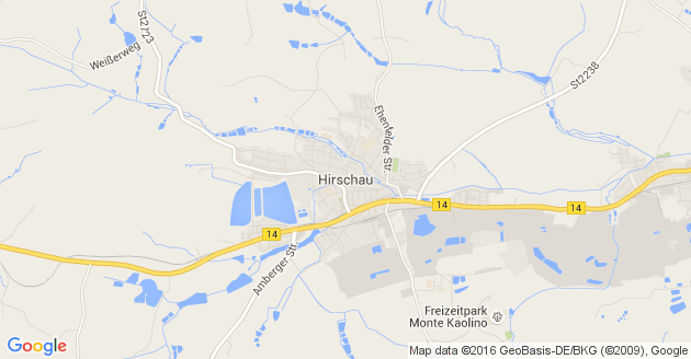 Karte Hirschau in der Oberpfalz