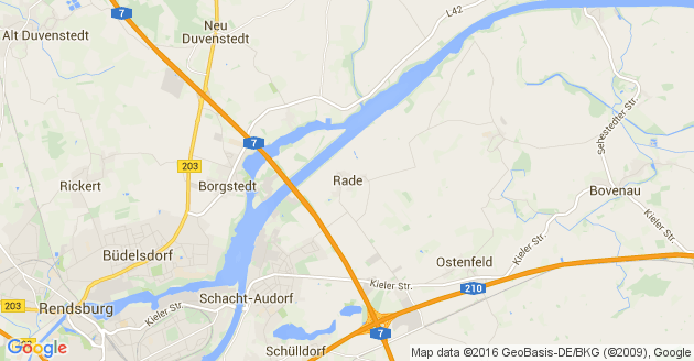 Karte Rade bei Rendsburg