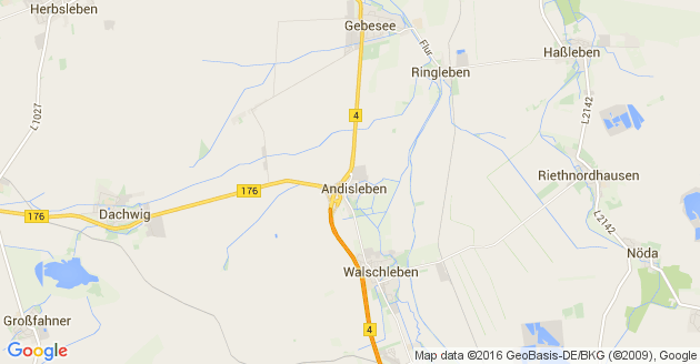 Karte Ringleben bei Gebesee