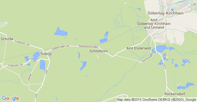Karte Schönborn Kreis Elbe Elster