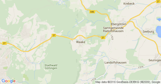 Karte Waake Kreis Göttingen