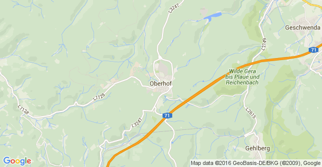 Karte Oberhof in Thüringen