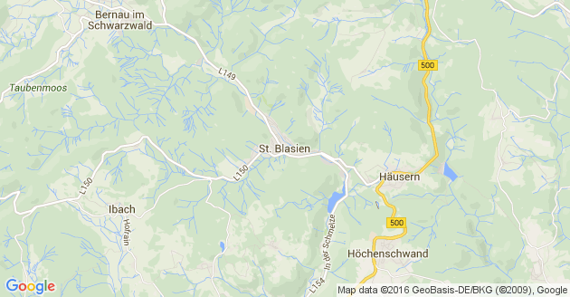 Karte Sankt Blasien