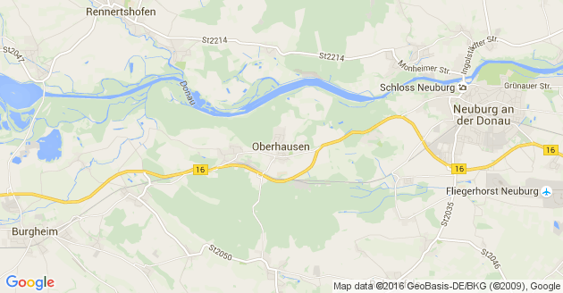 Karte Oberhausen in Oberbayern