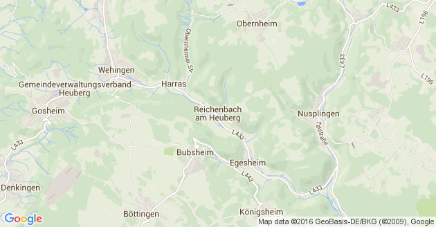 Karte Reichenbach am Heuberg