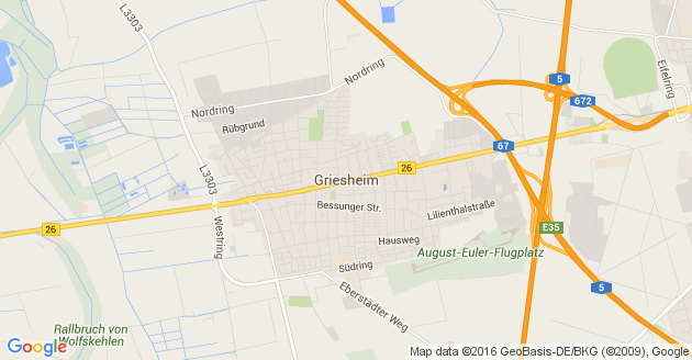 Karte Griesheim in Hessen
