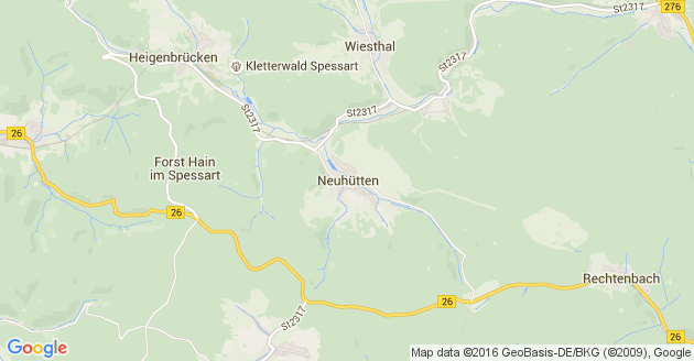 Karte Neuhütten in Unterfranken