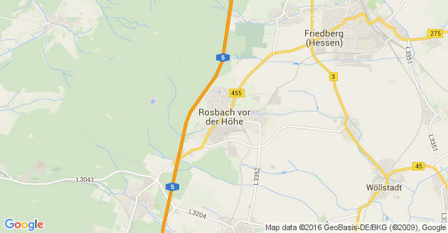 Karte Rosbach vor der Höhe