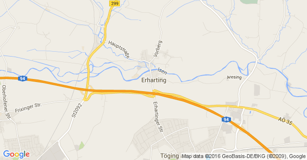 Karte Erharting