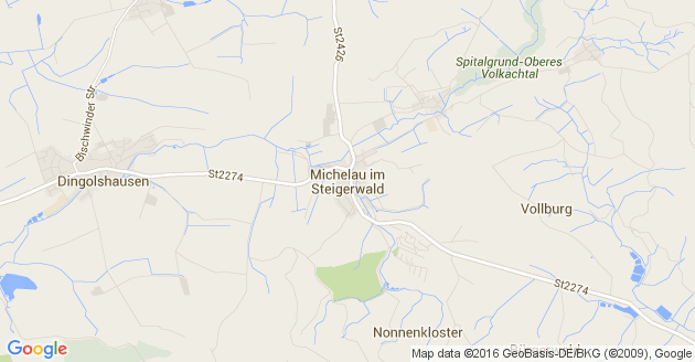 Karte Michelau im Steigerwald