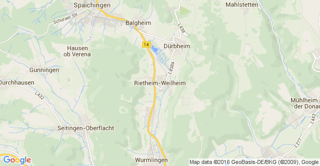 Karte Rietheim Weilheim