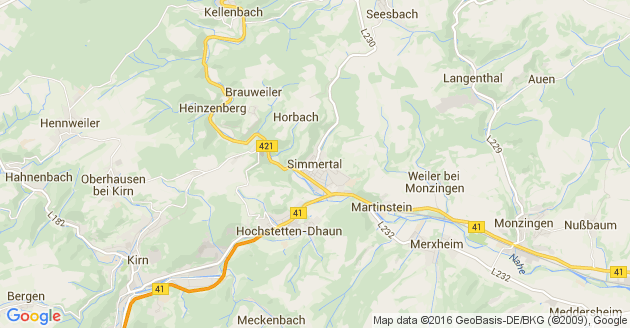 Karte Horbach bei Simmertal