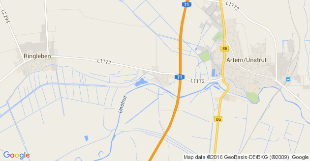 Karte Artern an der Unstrut