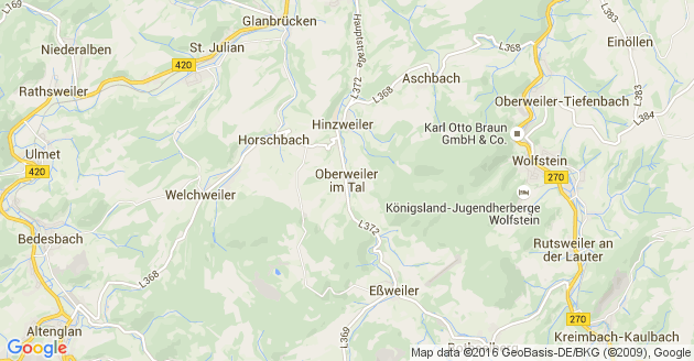 Karte Oberweiler im Tal