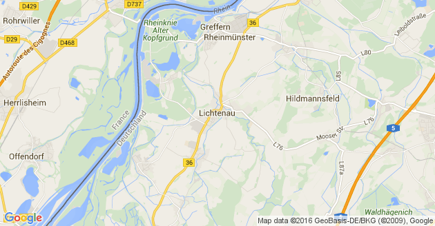 Karte Lichtenau in Baden