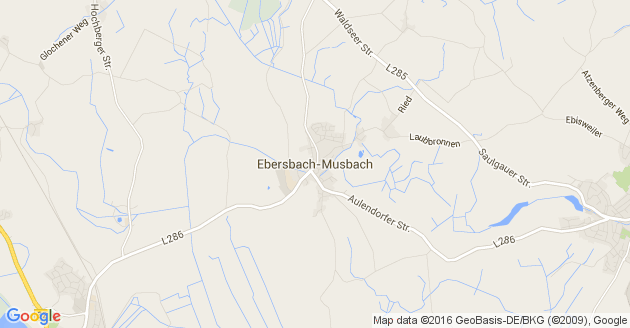 Karte Ebersbach Musbach