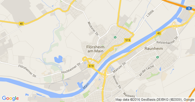 Karte Flörsheim am Main