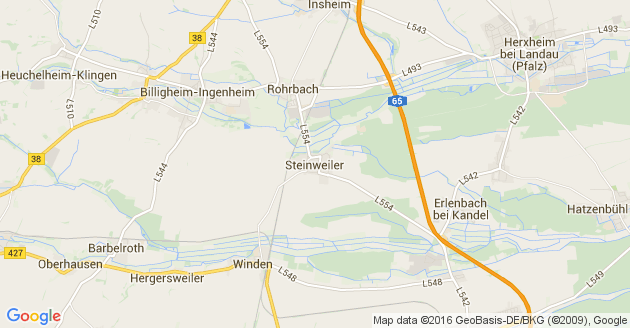 Karte Steinweiler in der Pfalz