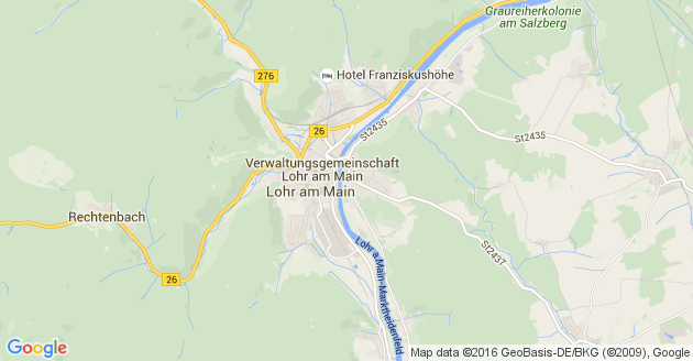 Karte Steinfeld bei Lohr am Min