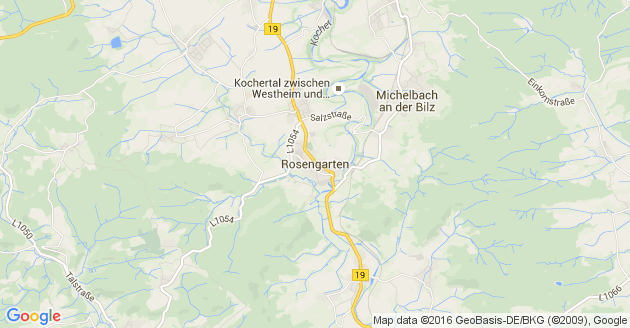 Karte Rosengarten in Württemberg