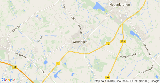 Karte Wettringen Kreis Steinfurt