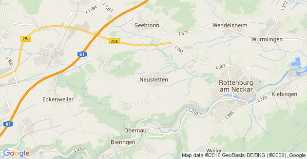Karte Neustetten in Württemberg