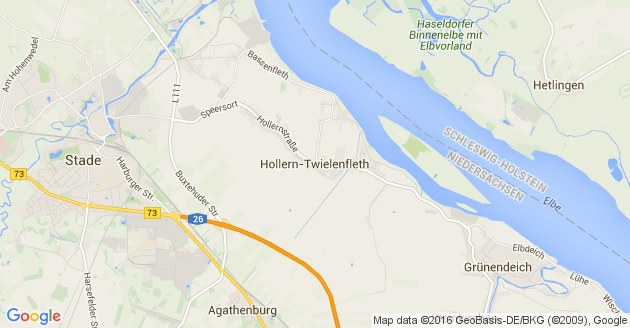 Karte Hollern Twielenfleth