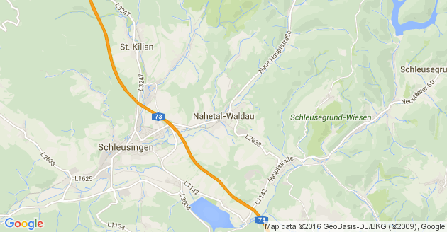 Karte Nahetal Waldau