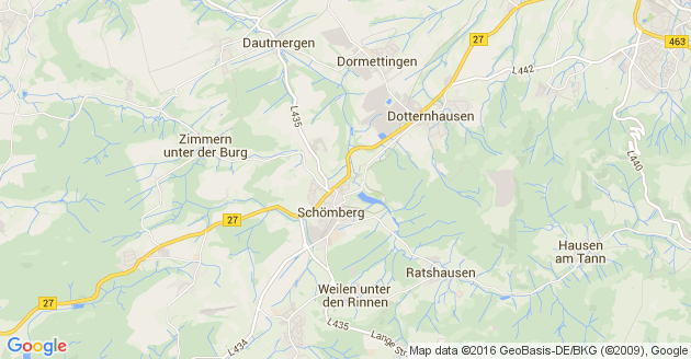 Karte Schömberg bei Balingen