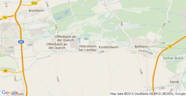 Karte Ottersheim bei Landau in der Pfalz