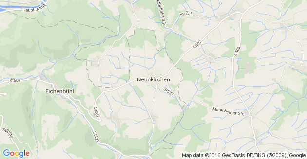 Karte Neunkirchen in Unterfranken