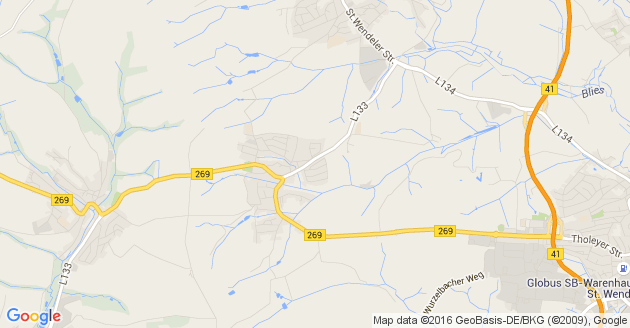 Karte Oberthal an der Saar