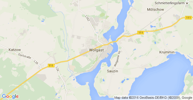 Karte Lassan bei Wolgast