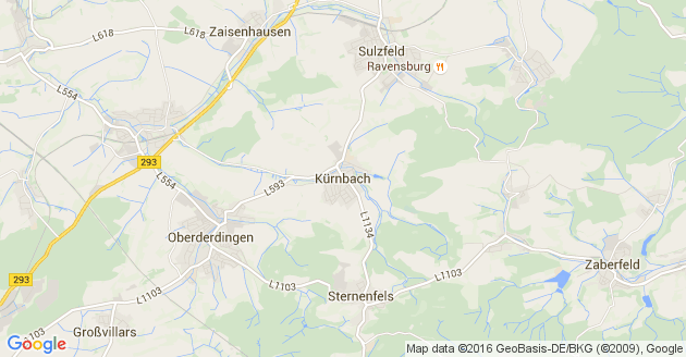 Karte Kürnbach in Baden