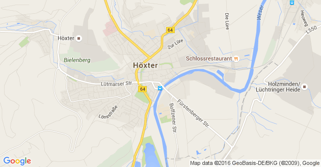 Karte Fürstenberg an der Weser