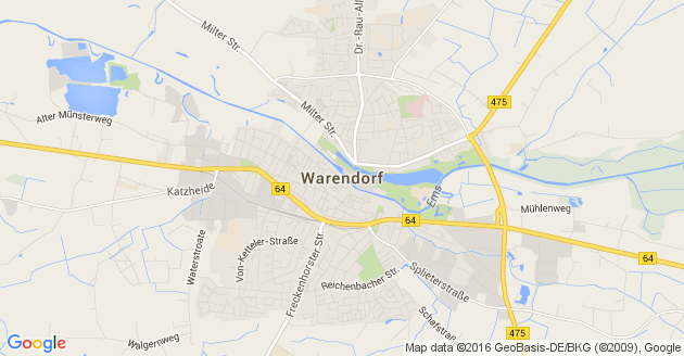Karte Warendorf