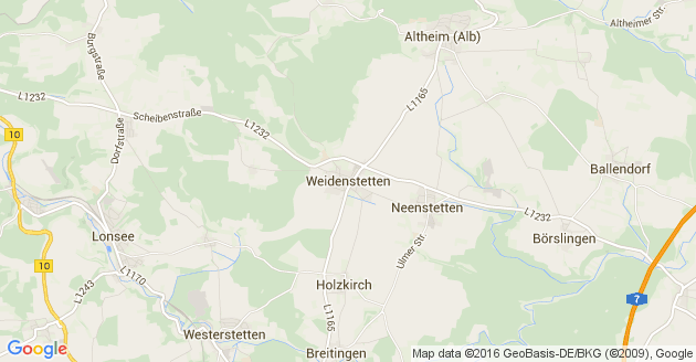 Karte Weidenstetten
