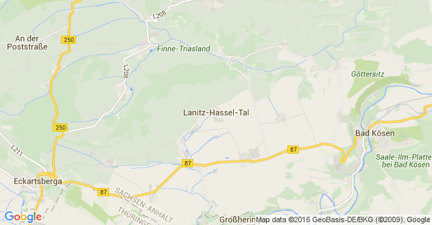 Karte Lanitz-Hassel-Tal