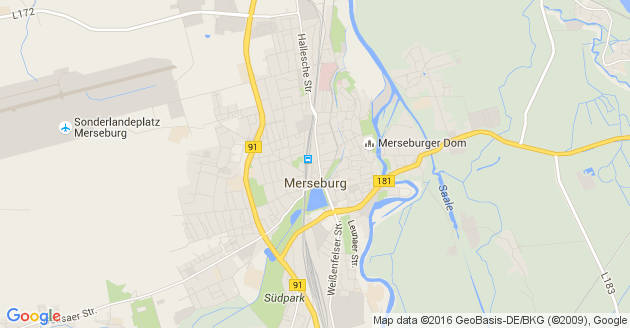Karte Merseburg an der Saale 
