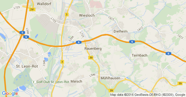 Karte Rauenberg im Kraichgau