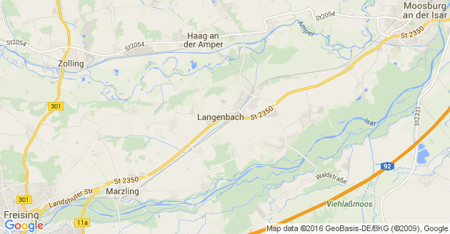 Karte Langenbach Kreis Freising