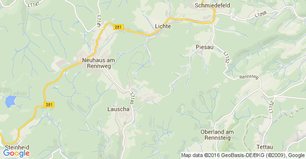 Karte Schmiedefeld bei Neuhaus am Rennweg