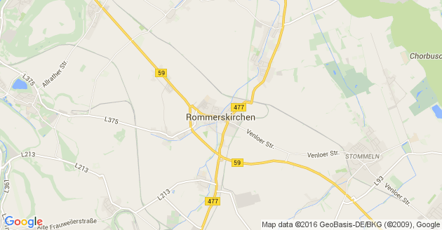 Karte Rommerskirchen