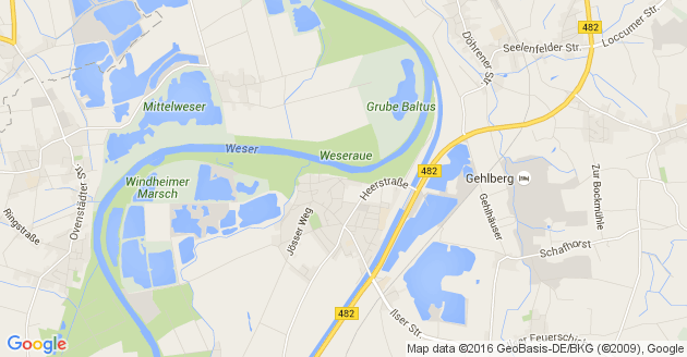 Karte Petershagen an der Wese