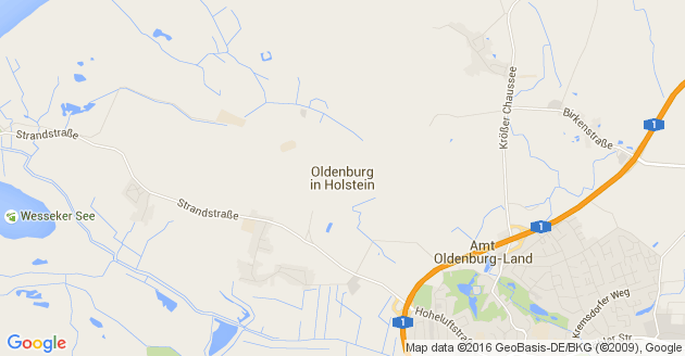 Karte Oldenburg in Holstein  