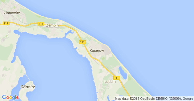 Karte Koserow Ostseebad