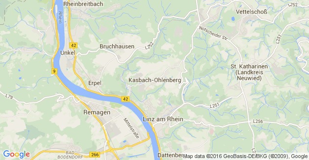 Karte Kasbach Ohlenberg