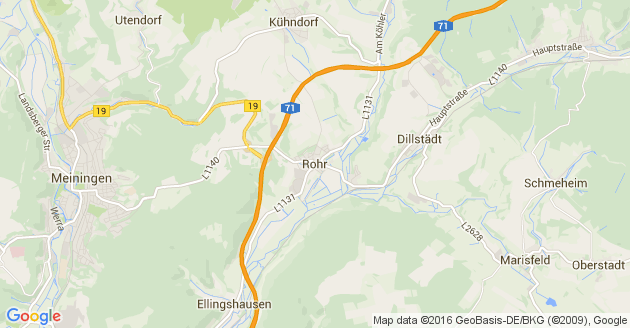 Karte Rohr in Thüringen